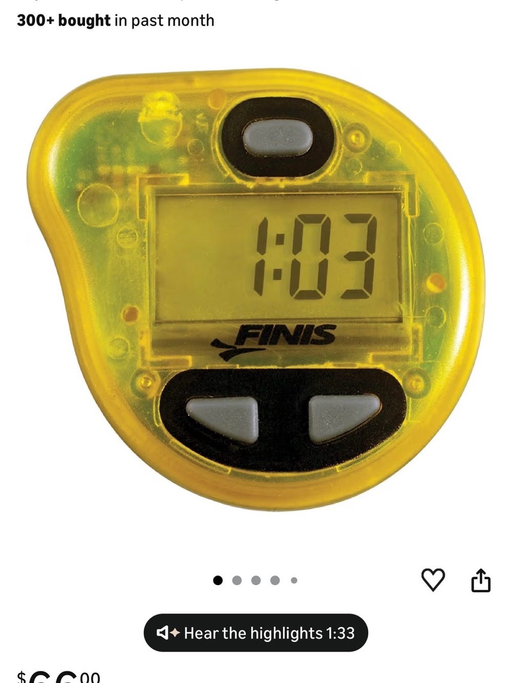 FINIS Tempo Trainer Pro - Yellow Tempo Coach - Picture 2 of 3